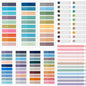 Synthetic High-Count Large Book Annotation Set - 1800 Sticky Note Index Tabs, 12 Morandi Pastel Aesthetic Highlighters, Page Flags for School Office File Classification