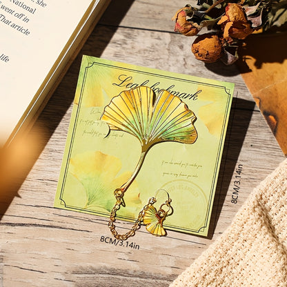 1pc Vintage Leaf Bookmark with Metal Pendant Ideal Gift for Book Lovers, Suitable for Students, Teachers And Writers