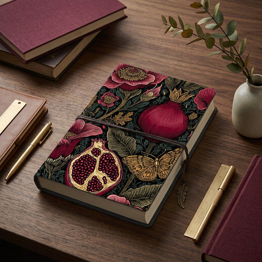 1pc Elegant PU A6 Journal - Vintage & Botanical Hardcover Book with Blank Pages, Super Thick Binding Suitable for Father's Day Gifts, Business Present, Diary or Corporate Branding - Compact Size