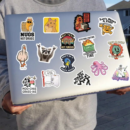 130pcs Funny Stickers for Adults,and 150Pcs blue collar building stickers  Prank Meme (Dirty) Hilarious Sticker Pack for Laptop, Hard Hat, Work, Water Bottles, Computers, Vinyl Waterproof Decals (130)