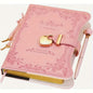Girl's Diary with Lock And Key; Gift Idea; 360 Pages with Golden Edge; Feminine B6 Fillable Notebook with Pen Bookmark; Writing Book In Garden Pink, Best Gift, And Back to School Supplies
