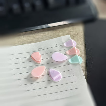 24pcs/12pcs Color Mini Bill Clip, Melon Seed Shaped Clip, Label Clip, DIY File Index Classification Clip Bookmark Clip, Office and Study Supplies