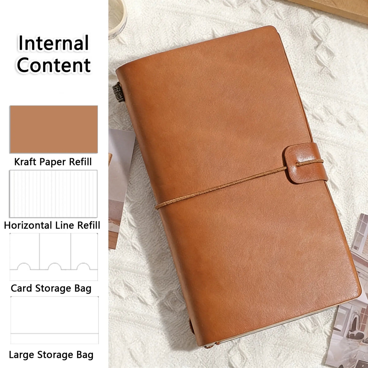 Durable Notebook, Vintage Style Portable Travel Diary, Hardcover Journal, Home School Office Stationery Supplies, Stationery Gift, Hardcover Notebooks