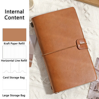 Durable Notebook, Vintage Style Portable Travel Diary, Hardcover Journal, Home School Office Stationery Supplies, Stationery Gift, Hardcover Notebooks