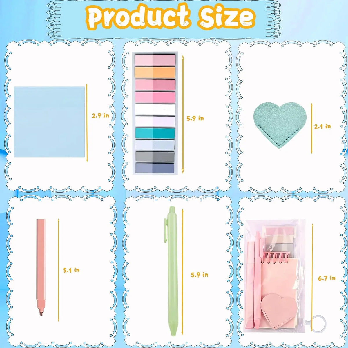 72 count Book Annotation Kit Supplies with Bookmarks Index Tabs Sticky Notes Ballpoint Pen Clear Pull-Ring Bags for Reading Bookish Club Gifts