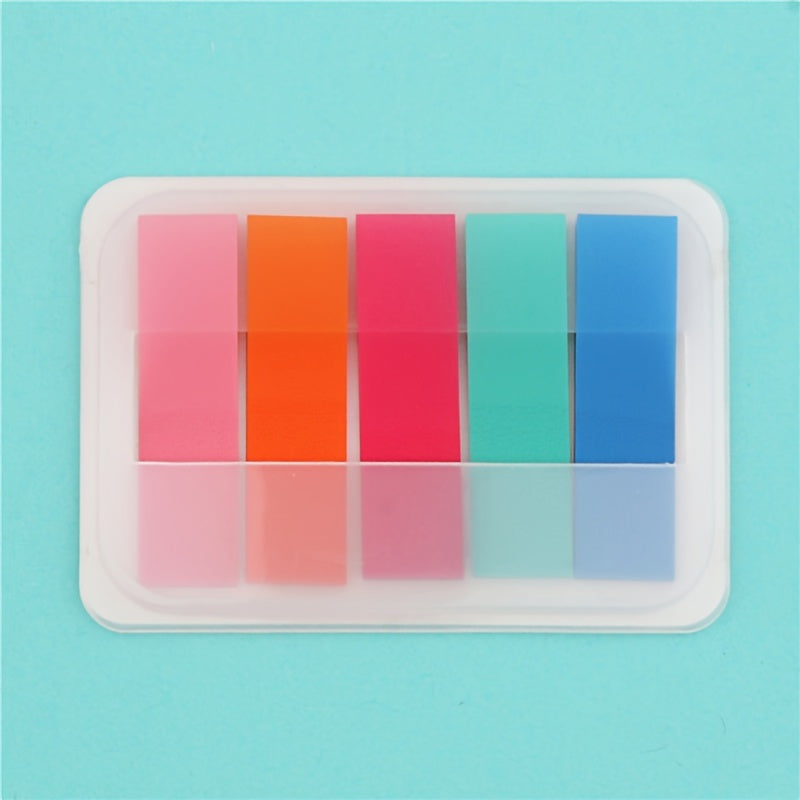 100pcs Portable And Practical Stickers - Creative Instruction Markers For Students, Index And Note Stickers, Small Strip Plastic Bookmark Stickers