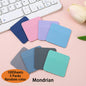 100 Sheets Transparent Sticky Notes, 5 Packs Random Color PET Self-Adhesive Memo Pad, Translucent Notes for Reading Highlighting, Book Annotation, Office School Supplies